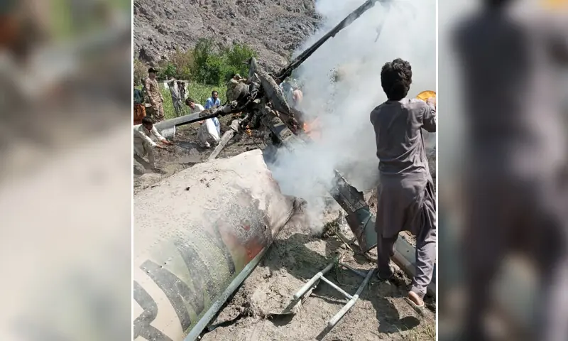 پاک فوج کا ایم آئی17 ہیلی کاپٹر چلاس میں گر کر تباہ، 2 میجر سمیت 5 ارکان شہید