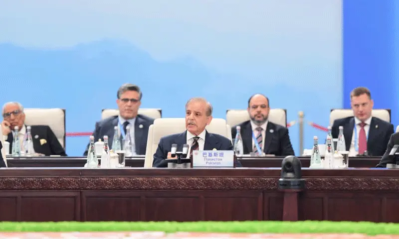 وزیراعظم شہباز شریف کا ایس سی او اجلاس سے خطاب، خطے میں امن و تعاون پر زور