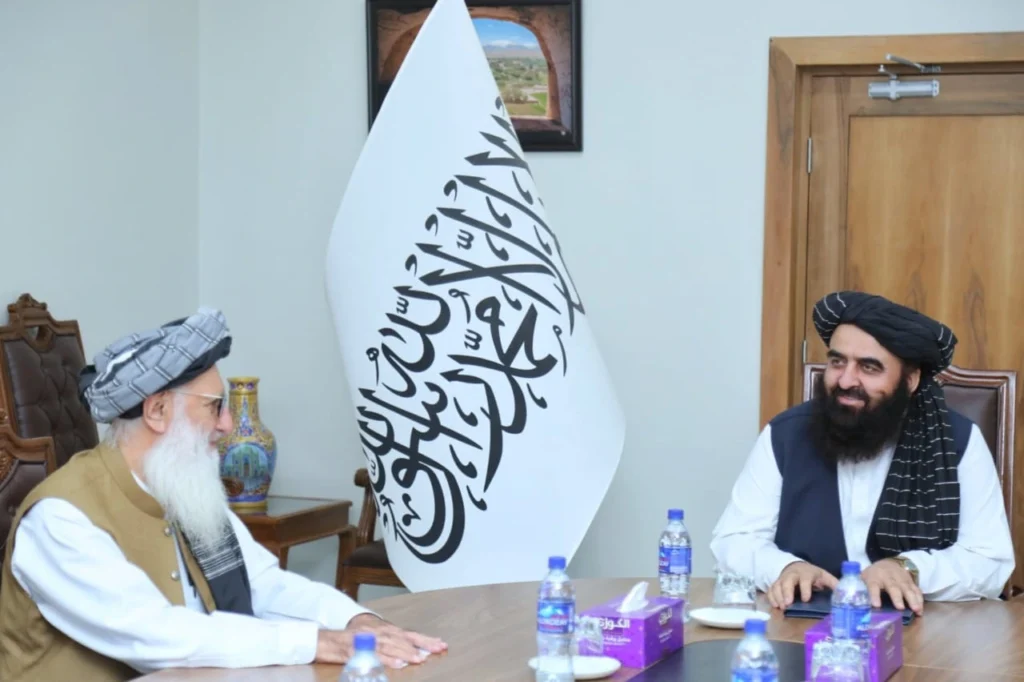 امیر خان متقی کی پروفیسر ابراہیم کی قیادت میں جماعت اسلامی کے وفد سے ملاقات