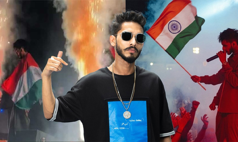 پاکستانی ریپر طلحہ انجم نیپال میں کنسرٹ کے دوران بھارتی پرچم لہرانے کے بعد سوشل میڈیا پر تنقید کی زد میں آ گئے