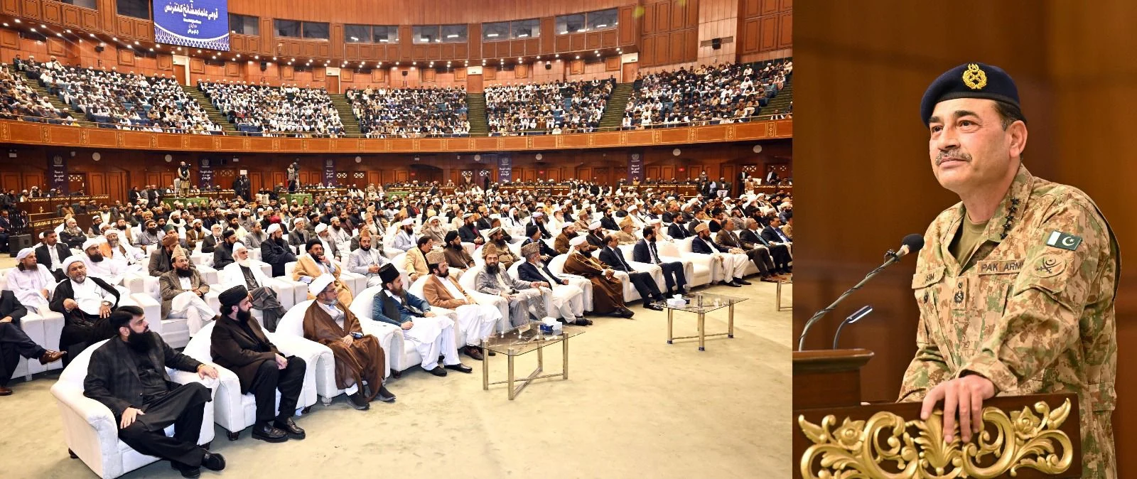 علما قوم کو متحد رکھیں؛ وزیر اعظم اور فیلڈ مارشل کا قومی علما مشائخ کانفرنس سے خطاب