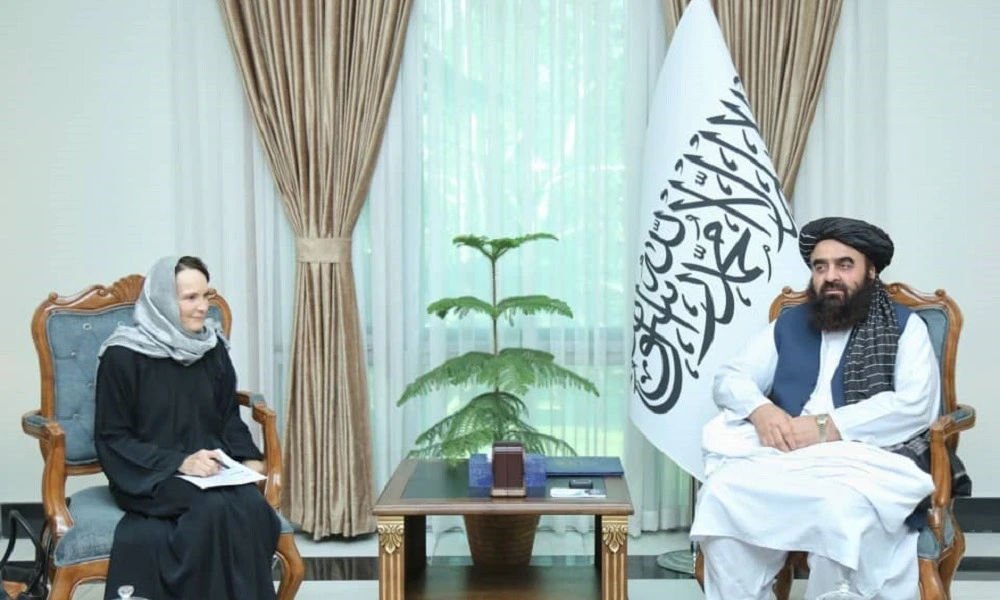 افغان وزیرِ خارجہ امیر خان متقی اور یو این اے ایم اے کی قائم مقام سربراہ جارجٹ گیگنن کے مابین ملاقات میں دوحہ عمل کے تحت ورکنگ گروپس کی پیش رفت، انسداد منشیات اور نجی شعبے کی معاونت پر تفصیلی تبادلۂ خیال کیا گیا