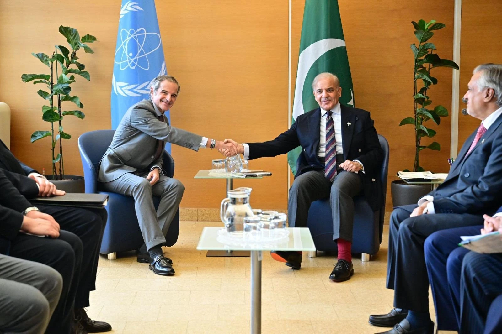 وزیراعظم شہباز شریف کی ویانا میں ڈی جی آئی اے ای اے سے ملاقات؛ جوہری ٹیکنالوجی کے پرامن اور طبی استعمال کے لیے پاکستان کے عزم کو عالمی سطح پر سراہا گیا