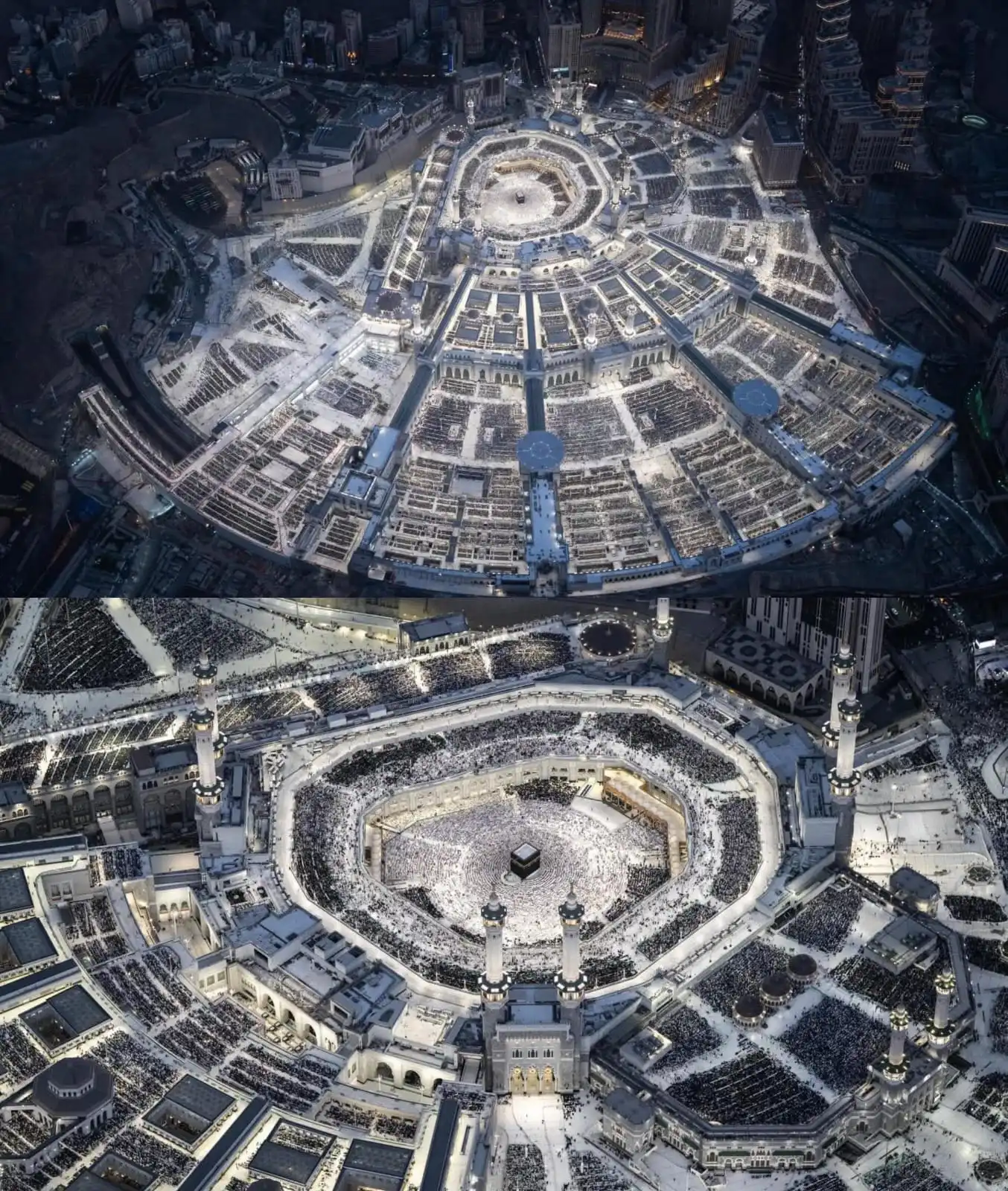 حرمین شریف میں زائرین کا ہجوم