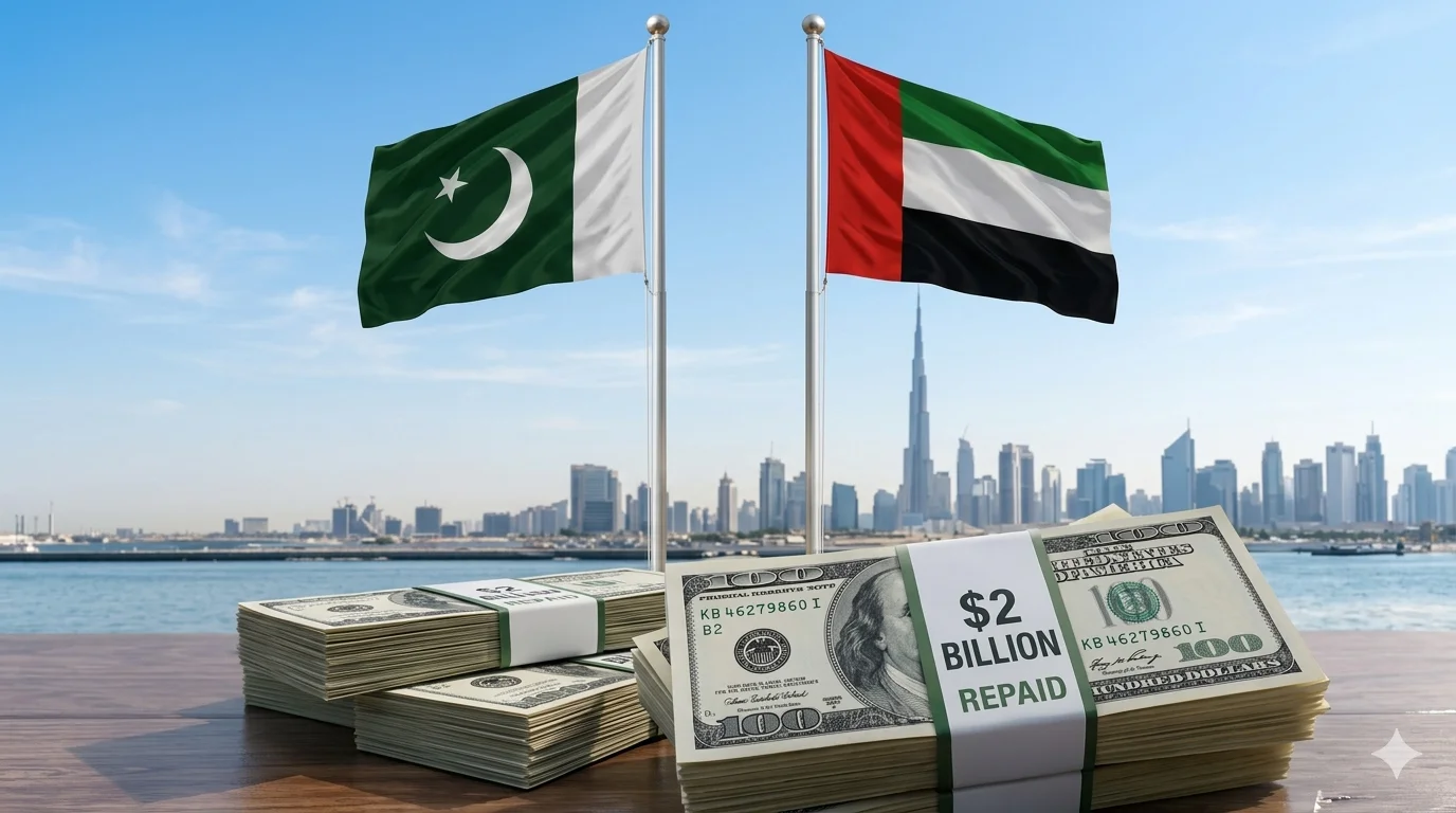 پاکستان کی جانب سے متحدہ عرب امارات کو دو ارب ڈالر کے واجب الادا قرض کی مکمل ادائیگی؛ اسٹیٹ بینک نے رقم کی واپسی کی تصدیق کر دی، سعودی عرب سے موصولہ فنڈز نے ادائیگی کی راہ ہموار کر دی۔