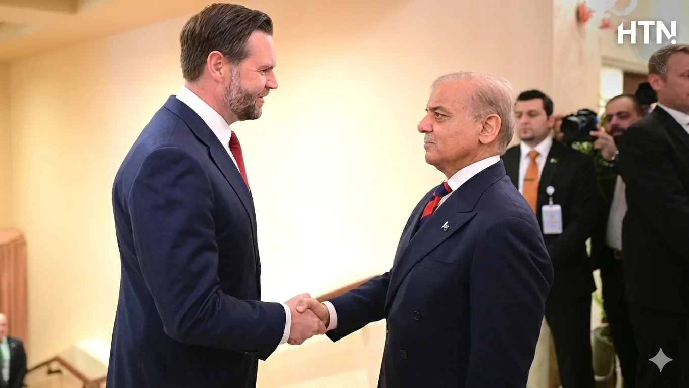 وزیراعظم شہباز شریف اور امریکی نائب صدر جے ڈی وینس کے درمیان اسلام آباد میں ملاقات؛ دونوں رہنماؤں نے خطے میں پائیدار امن کے لیے مذاکرات کو خوش آئند قرار دیتے ہوئے تعمیری انداز میں آگے بڑھنے کے عزم کا اظہار کیا