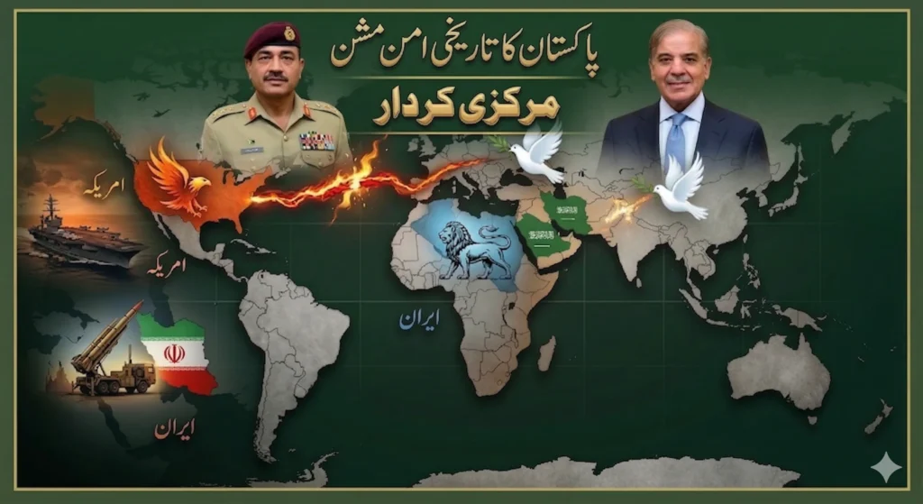 پاکستان کی تاریخی سفارتی فتح؛ وزیراعظم شہباز شریف اور فیلڈ مارشل عاصم منیر کی انتھک کوششوں نے امریکہ اور ایران کو ہولناک جنگ کے دہانے سے نکال کر میز پر بٹھا دیا ہے۔ پاکستان نے ایک بار پھر عالمی امن کے ضامن کے طور پر ابھر کر ثابت کر دیا ہے کہ وہ خطے میں کسی بھی بڑے تصادم کو روکنے کی بھرپور صلاحیت رکھتا ہے