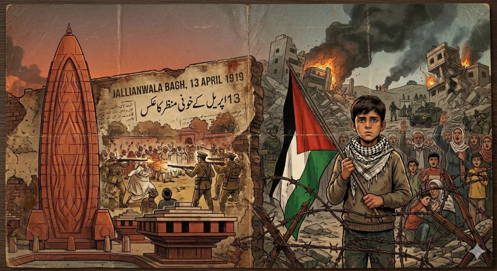 تیرہ اپریل 1919 کا سانحہ جلیانوالہ باغ اور عصرِ حاضر میں فلسطین پر جاری اسرائیلی جارحیت محض دو الگ واقعات نہیں، بلکہ ایک ہی استعماری سوچ کا تسلسل ہیں۔ برطانوی راج کے ’رولٹ ایکٹ‘ سے لے کر صیہونی ریاست کی ’انتظامی حراست‘ تک، جابروں نے ہمیشہ قانون کو نہتے عوام کی آواز دبانے اور نسل کشی کو جواز فراہم کرنے کے لیے آلہ کار بنایا ہے