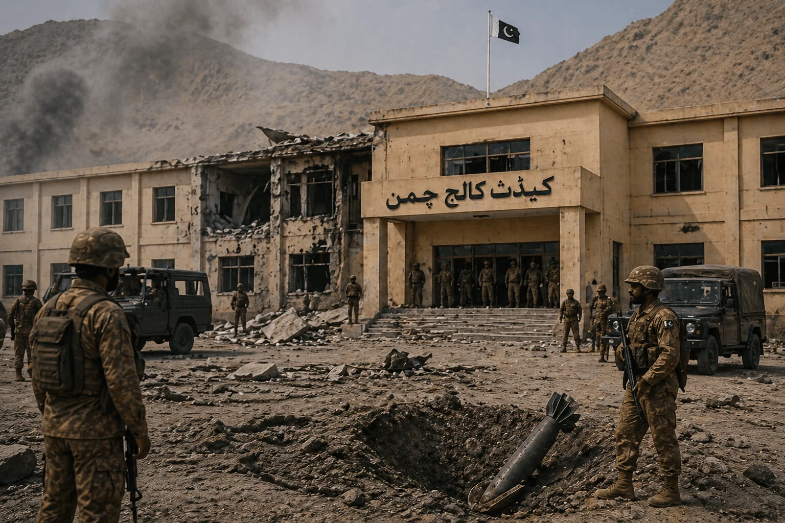 چمن میں افغان بارڈر فورسز کی اشتعال انگیزی؛ ابتو کاریز میں واقع کیڈٹ کالج پر مارٹر گولوں سے حملہ، خوش قسمتی سے کوئی جانی نقصان نہیں ہوا۔