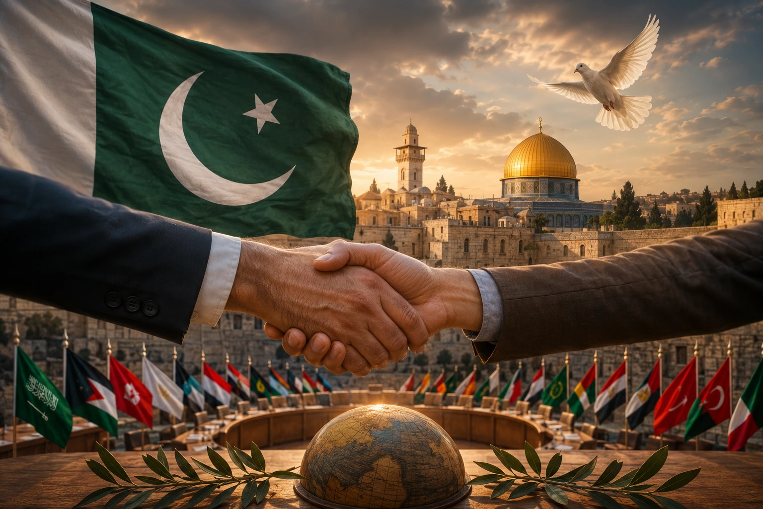 مسئلہ فلسطین پر پاکستان کا مؤقف ہمیشہ بین الاقوامی قانون اور سلامتی کونسل کی قراردادوں کے مطابق غیر متزلزل رہا ہے، جبکہ مشرقِ وسطیٰ کے حالیہ بحران میں اسلام آباد کے متوازن اور نپے تلے سفارتی کردار کو مسلم امہ سمیت عالمی سطح پر بڑے پیمانے پر سراہا جا رہا ہے۔