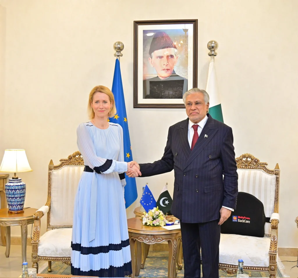 اسلام آباد میں آٹھویں پاک یورپی یونین اسٹریٹجک ڈائیلاگ کا انعقاد؛ اسحاق ڈار اور یورپی یونین کی اعلیٰ نمائندہ کاجا کلاس نے مشترکہ صدارت کی اور دوطرفہ شراکت داری بڑھانے پر اتفاق کیا۔