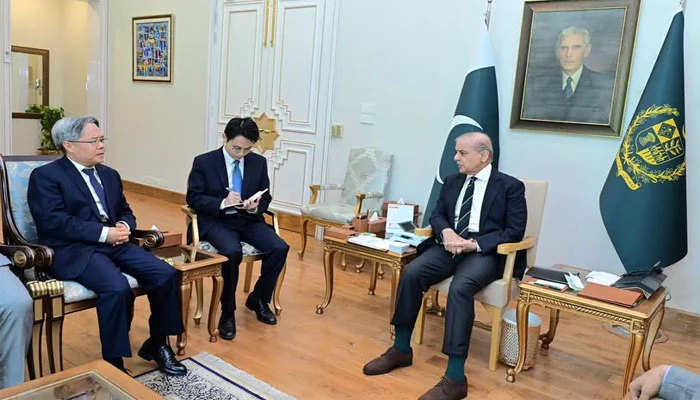 وزیراعظم شہباز شریف چینی سفیر ملاقات اسلام آباد