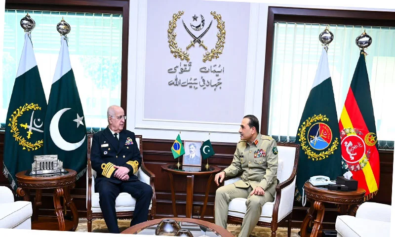 برازیلی فوجی وفد کی جی ایچ کیو آمد