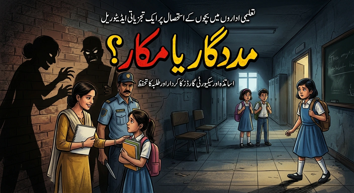مددگار یا مکار؟ تعلیم گاہوں میں خوف کے سائے: جب استاد اور چوکیدار ہی درندے بن جائیں